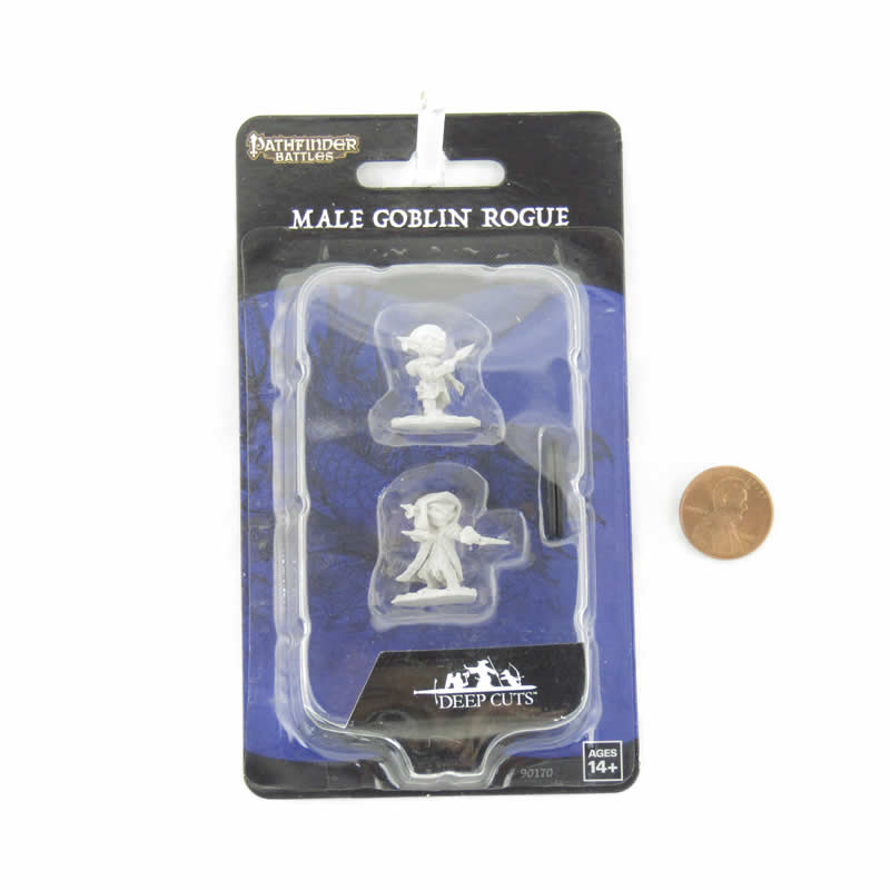 WZK90170 Goblin Rogue Male Miniature Pathfinder Battles Deep Cuts Unpainted Miniatures 2nd Image