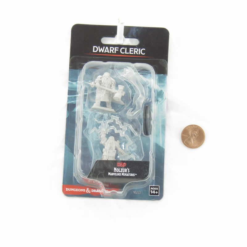 WZK90222 Dwarf Cleric Male Nozurs Marvelous Miniatures D&D Unpainted Miniatures 2nd Image