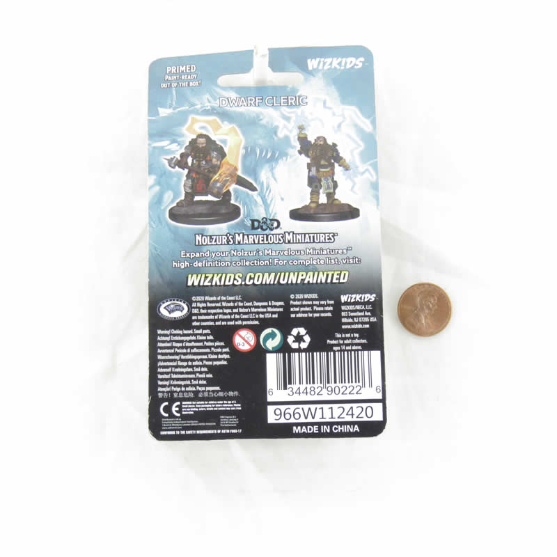 WZK90222 Dwarf Cleric Male Nozurs Marvelous Miniatures D&D Unpainted Miniatures 3rd Image
