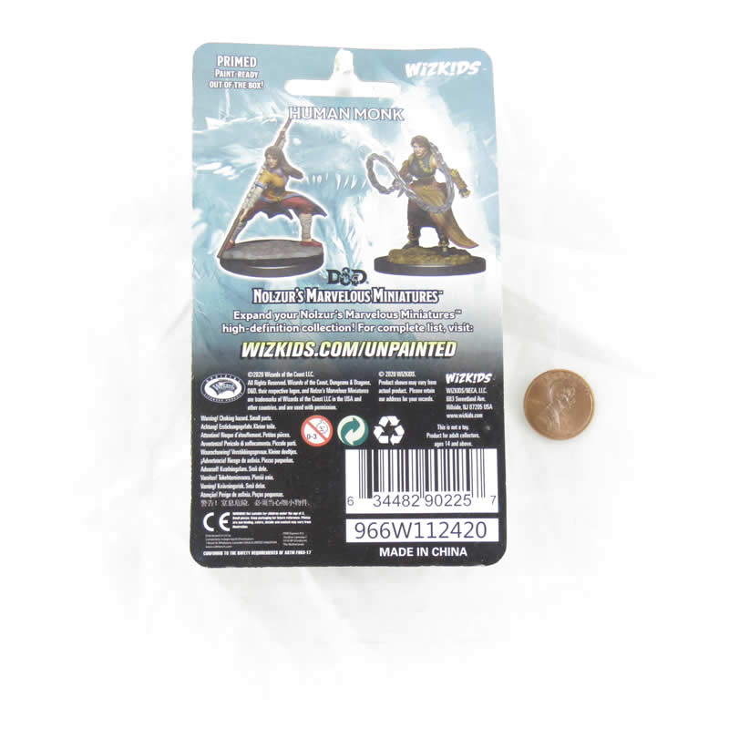 WZK90225 Human Monk Female Nozurs Marvelous Miniatures D&D Unpainted Miniatures 3rd Image