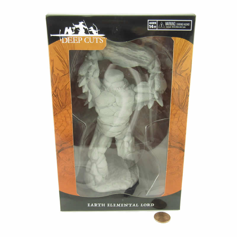 WZK90268 Earth Elemental Lord Miniature Figure Pathfinder Battles Deep Cuts Unpainted Miniatures 2nd Image