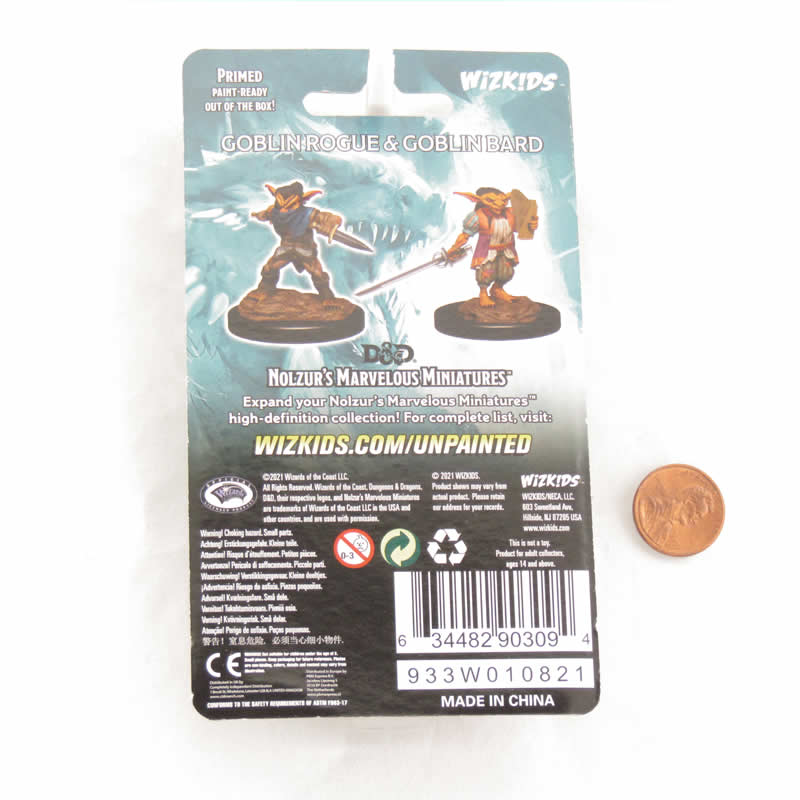 WZK90309 Goblin Rogue and Goblin Bard Nozurs Marvelous Miniatures D&D Unpainted Miniatures 3rd Image
