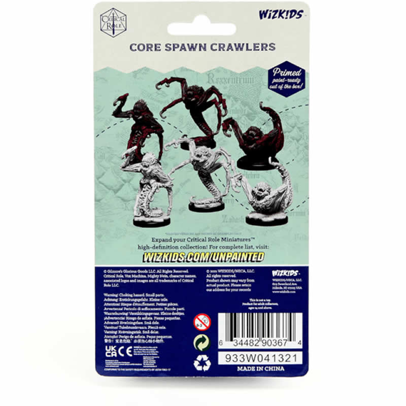 WZK90367 Core Spawn Crawlers Unpainted Miniatures Critical Role Series Figures 3rd Image