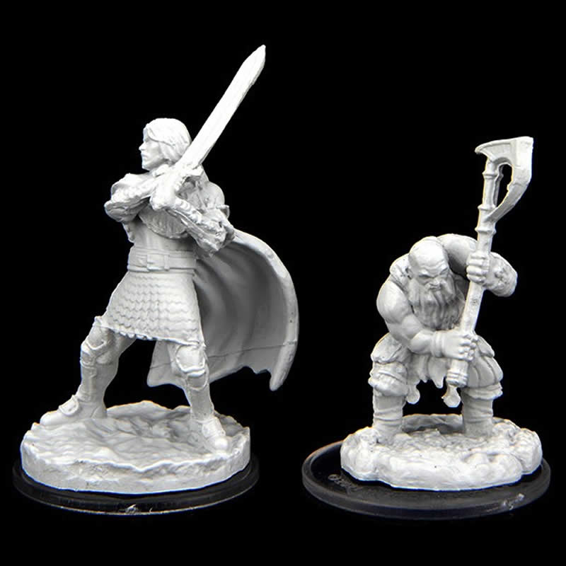 WZK90471 Westruun Militia Swordsman and Kraghammer Axeman Unpainted Miniatures Critical Role Series Figures 4th Image