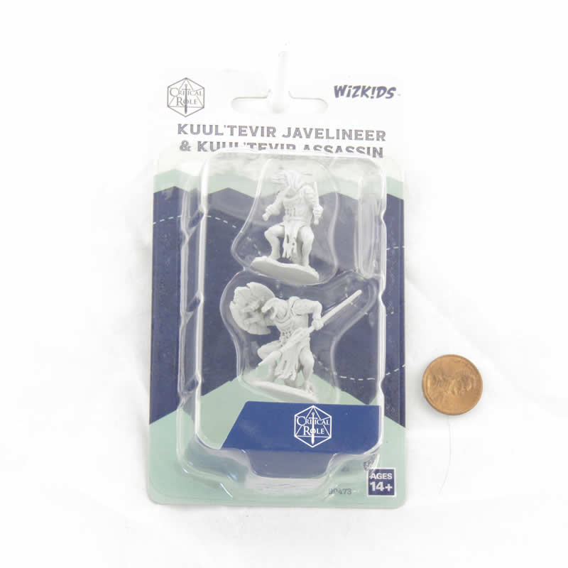 WZK90473 Kuultevir Javelineer and Kuultevir Assassin Unpainted Miniatures Critical Role Series Figures 2nd Image
