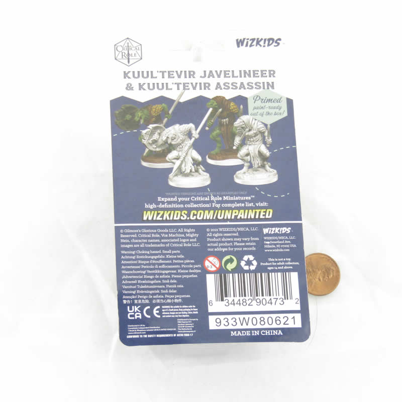 WZK90473 Kuultevir Javelineer and Kuultevir Assassin Unpainted Miniatures Critical Role Series Figures 3rd Image