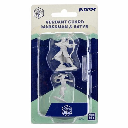 WZK90474 Verdant Guard Marksman and Satyr Unpainted Miniatures Critical Role Series Figures Main Image
