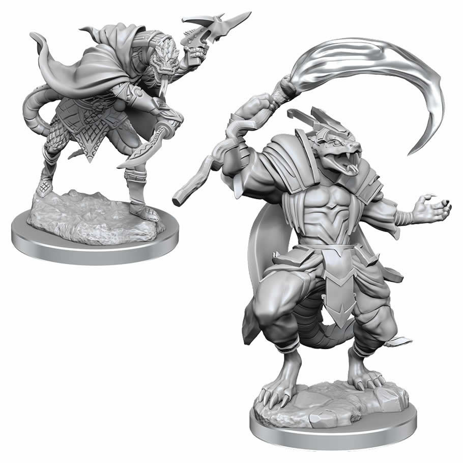 WZK90500 Serpentfolk Miniature Figure Pathfinder Battles Deep Cuts Unpainted Miniatures