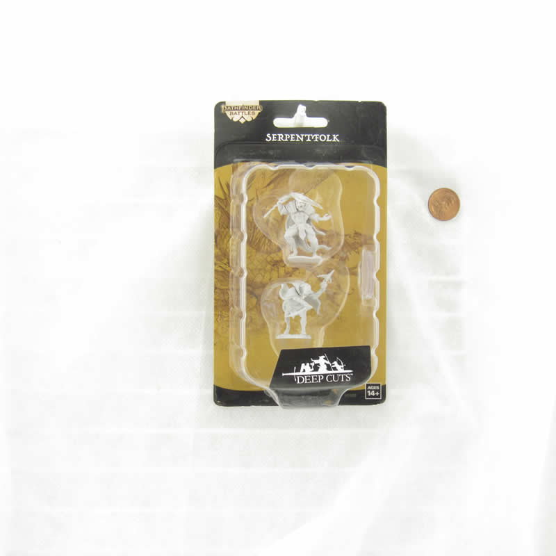 WZK90500 Serpentfolk Miniature Figure Pathfinder Battles Deep Cuts Unpainted Miniatures