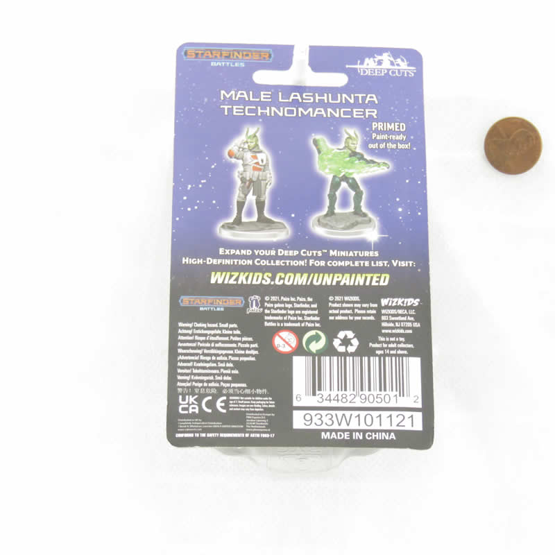 WZK90501 Lashunta Technomancer Male Miniature Figure Starfinder Battles Deep Cuts Unpainted Miniatures