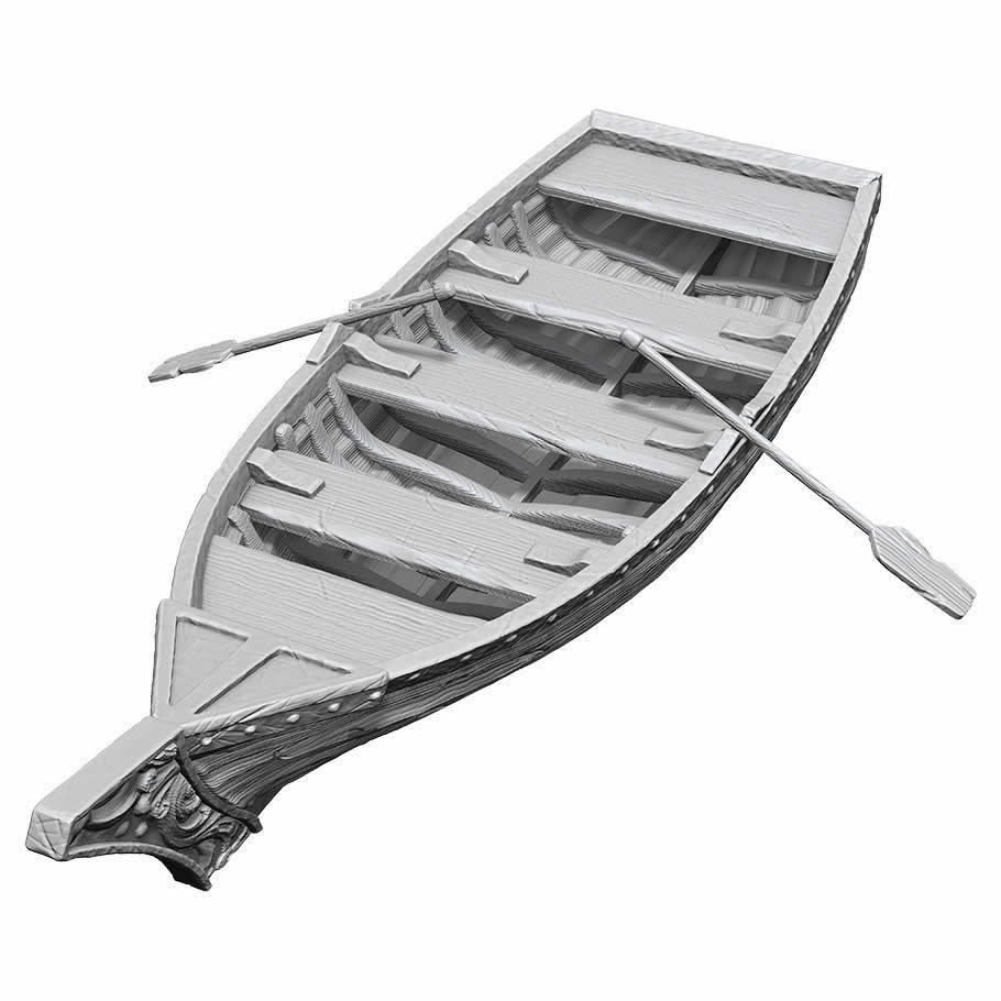 WZK90503 Rowboat and Oars Unpainted Magic Miniature Figures Deep Cuts