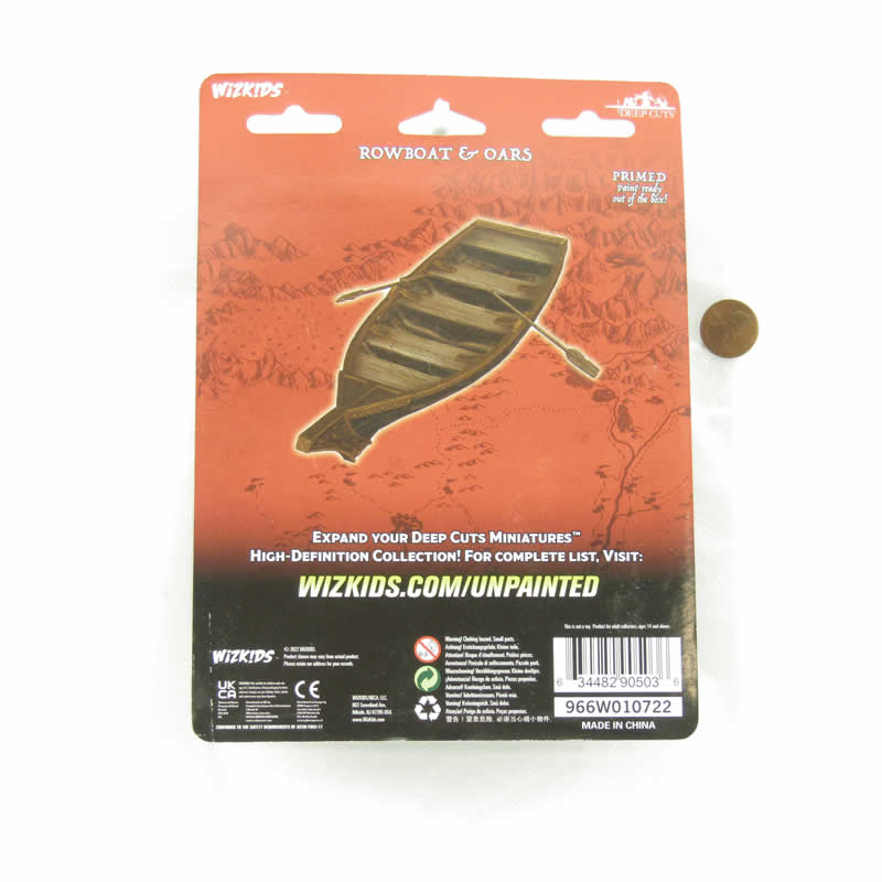 WZK90503 Rowboat and Oars Unpainted Magic Miniature Figures Deep Cuts