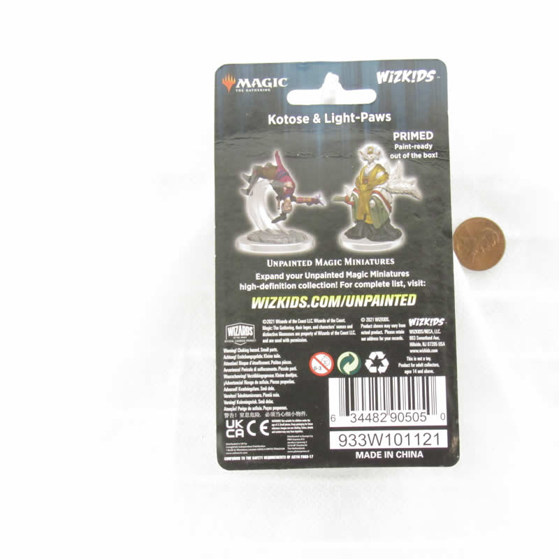 WZK90505 Kotose and Light-paws Unpainted Magic Miniature Figures Deep Cuts