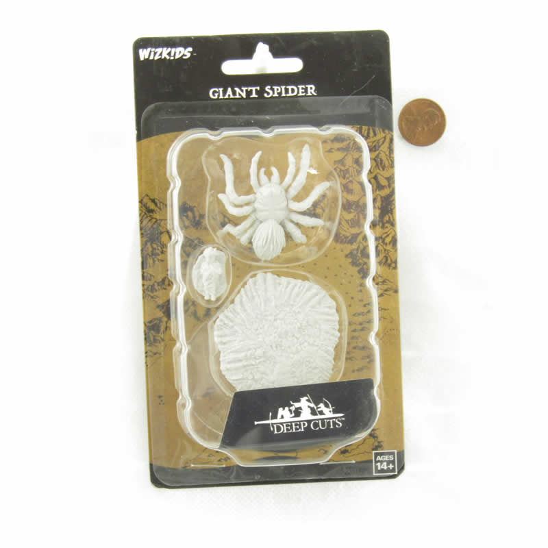 WZK90531 Giant Spider Miniature Figure WizKids Deep Cuts Unpainted Miniatures