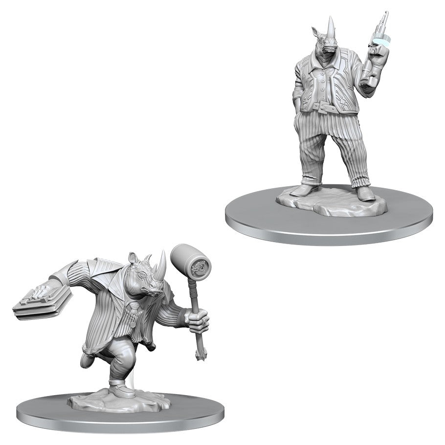 WZK90564 Freelance Muscle and Rhox Pummeler Unpainted Magic Miniature Figures Deep Cuts WizKids