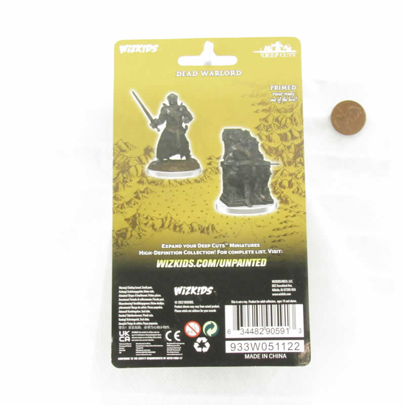 WZK90591 Dead Warlord Miniature Figure WizKids Deep Cuts Unpainted Miniatures