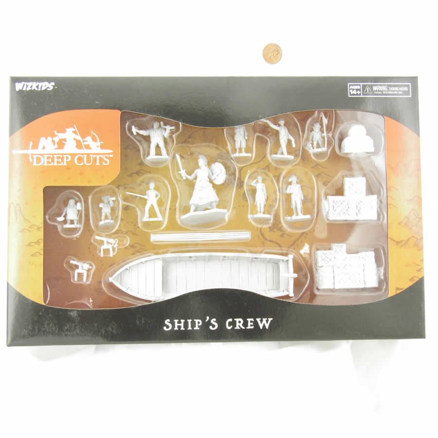 WZK90593 Ships Crew Boxed Set Miniature Figure WizKids Deep Cuts Unpainted Miniatures