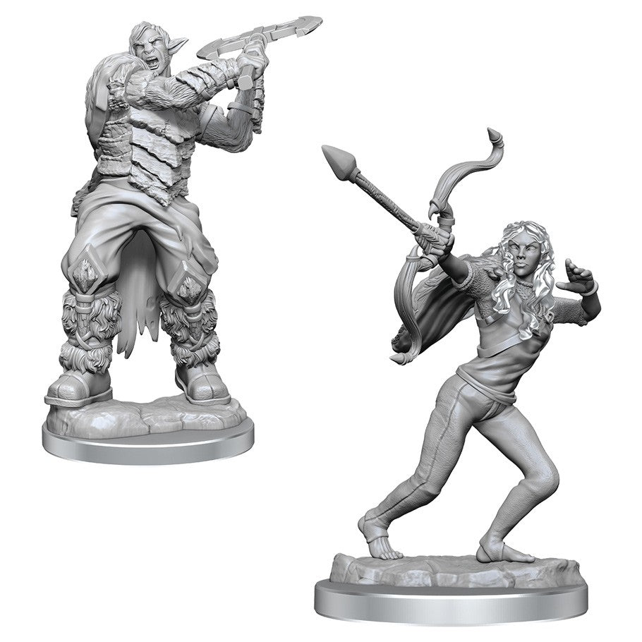 WZK90631 Ashari Stoneguard and Skydancer Unpainted Miniatures Critical Role Series Figures WizKids