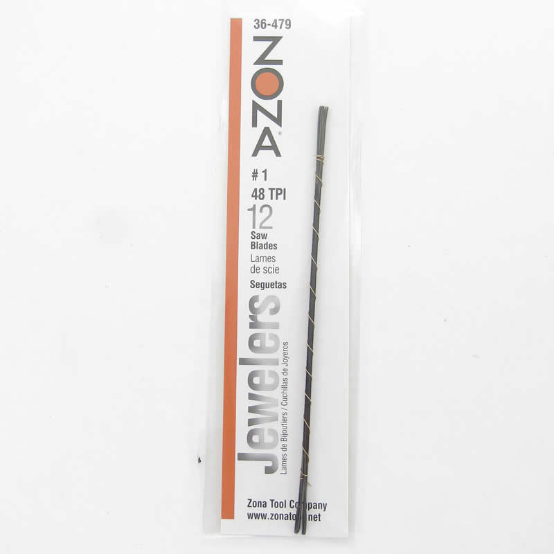 ZON36-479 Jewelers Saw Blades 12pk .024x.012 48 TPI Zona Tools Main Image