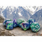 CHX22546 Waterlily Festive Mega-Hedral Dice with White Colored Numbers 20mm (25/32in) Set of 7