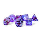 CHX22547 Nocturnal Nebula Mega-Hedral Dice with Blue Colored Numbers 20mm (25/32in) Set of 7