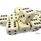 CHX25662 Yellow Pastel D6 Dice with Black Pips 16mm (5/8in) Pack of 12 Dice