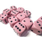 CHX25664 Pink Pastel D6 Dice with Black Pips 16mm (5/8in) Pack of 12 Dice