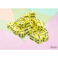 CHX25862 Yellow Pastel D6 Dice with Black Pips 12mm (1/2in) Pack of 36 Dice