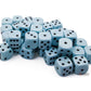 CHX25866 Blue Pastel D6 Dice with Black Pips 12mm (1/2in) Pack of 36 Dice
