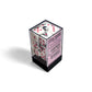 CHX26669 Black and White Gemini Dice with Pink Colored Pips D6 16mm (5/8in) Pack of 12