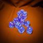 CHX27767 Aura Nebula Dice Luminary with White Pips D6 16mm (5/8in) Pack of 12 Dice