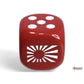 CHX29062 Red Japan War Dice with White Pips 16mm (5/8in) Pack of 12