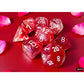 CHX30070 Passion Borealis Luminary Dice with White Numbers 7+1 Lab Dice Set 16mm (5/8in)