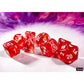 CHX30070 Passion Borealis Luminary Dice with White Numbers 7+1 Lab Dice Set 16mm (5/8in)