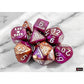 CHX30071 Copper Purple Gemini Dice with White Numbers 7+1 Lab Dice Set 16mm (5/8in) Chessex