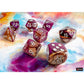CHX30071 Copper Purple Gemini Dice with White Numbers 7+1 Lab Dice Set 16mm (5/8in) Chessex