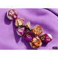 CHX30071 Copper Purple Gemini Dice with White Numbers 7+1 Lab Dice Set 16mm (5/8in) Chessex
