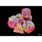 CHX30073 Molten Nebula Luminary Dice with White Numbers 7+1 Lab Dice Set 16mm (5/8in)
