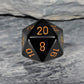 CHXXQ2028 Black Opaque Die Gold Numbers D20 34mm (1.34in) Pack of 1