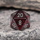 CHXXS2005 Silver Volcano Speckled Die Silver Numbers D20 34mm Pack of 1