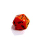 CHXXVUD03 Orange Vortex Countup and Down Die with Black Numbers D20 25mm (1in) Pack of 1