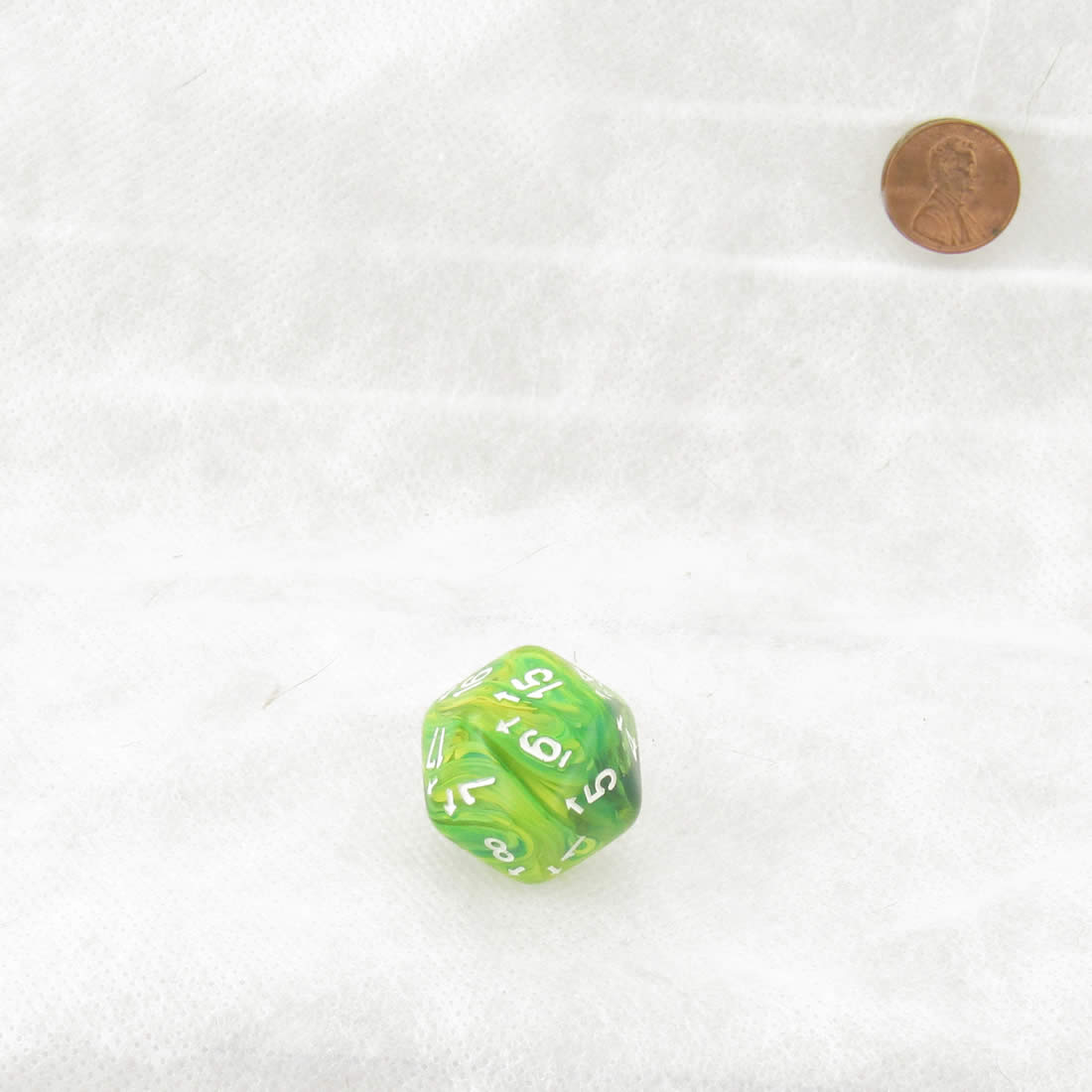 CHXXVUD15 Dandelion Vortex Countup and Down Die with White Numbers D20 25mm (1in) Pack of 1