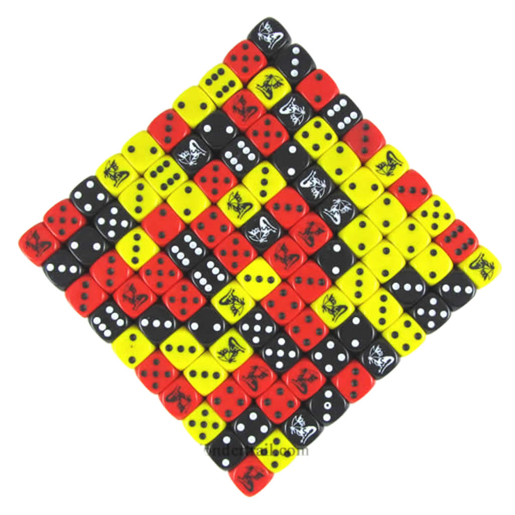 KOP00493 Dragon Dice D6 16mm (5/8in) Assorted Colors Bulk Pack of 100