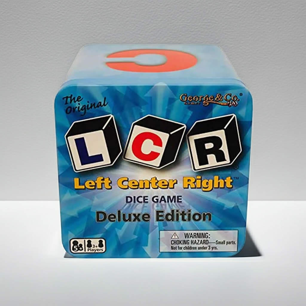 KOP00625 Deluxe LCR (Left-Center-Right) Edition Dice Game