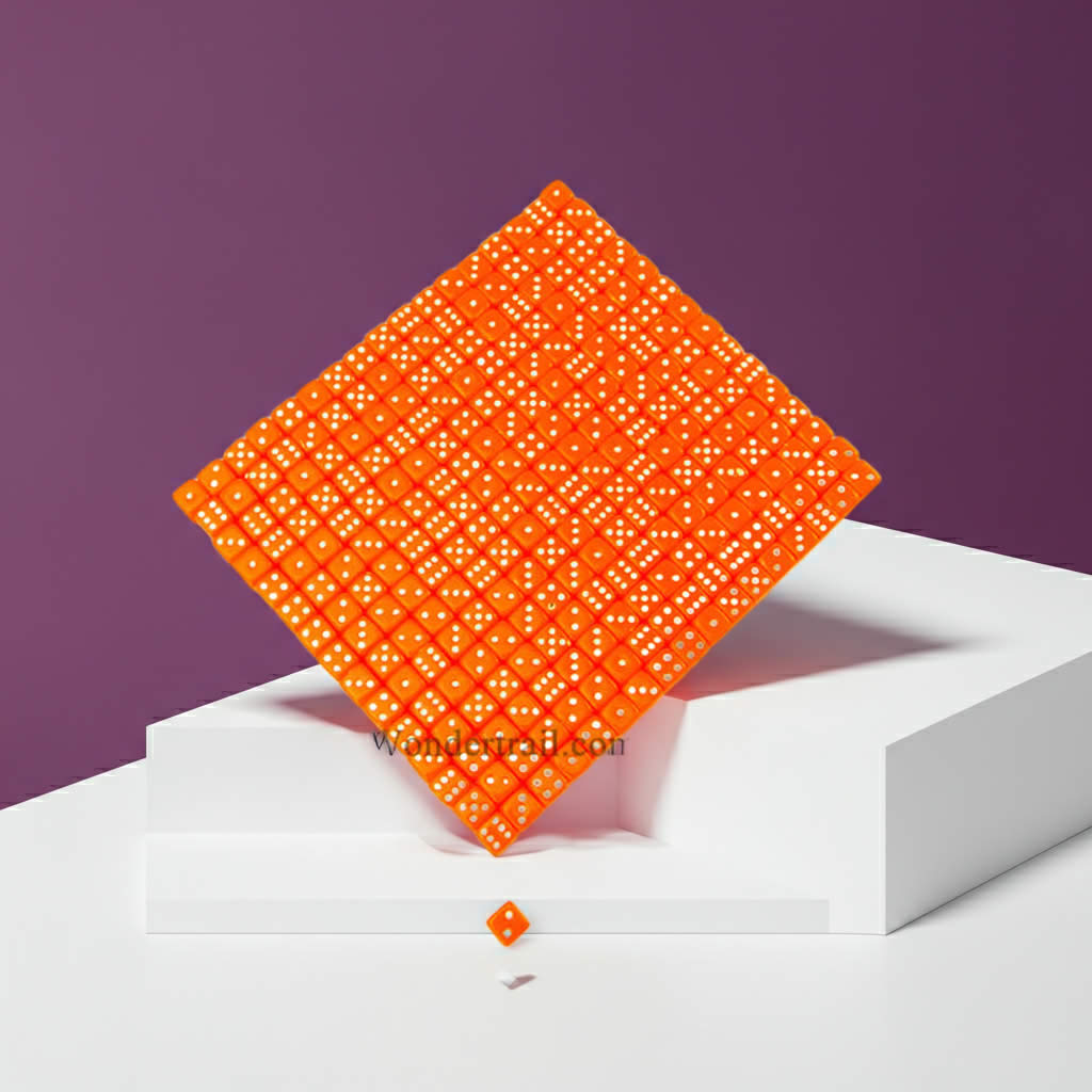 KOP00645 Orange Opaque Tiny Dice with White Pips D6 5mm (13/64in) Pack of 250 Dice