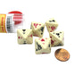 KOP01444 Poker Dice Game Ivory Opaque 8 Sided (d8) 16mm (5/8in) Dice