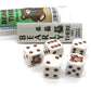 KOP01461 Bearly There  Bear Dice Game White Opaque with Brown Six Sided Dice (D6) 16mm (5/8in)