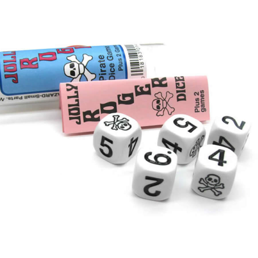 KOP01471 Jolly Roger Dice Game Six Sided Dice (D6) 16mm (5/8in) Dice Koplow Games