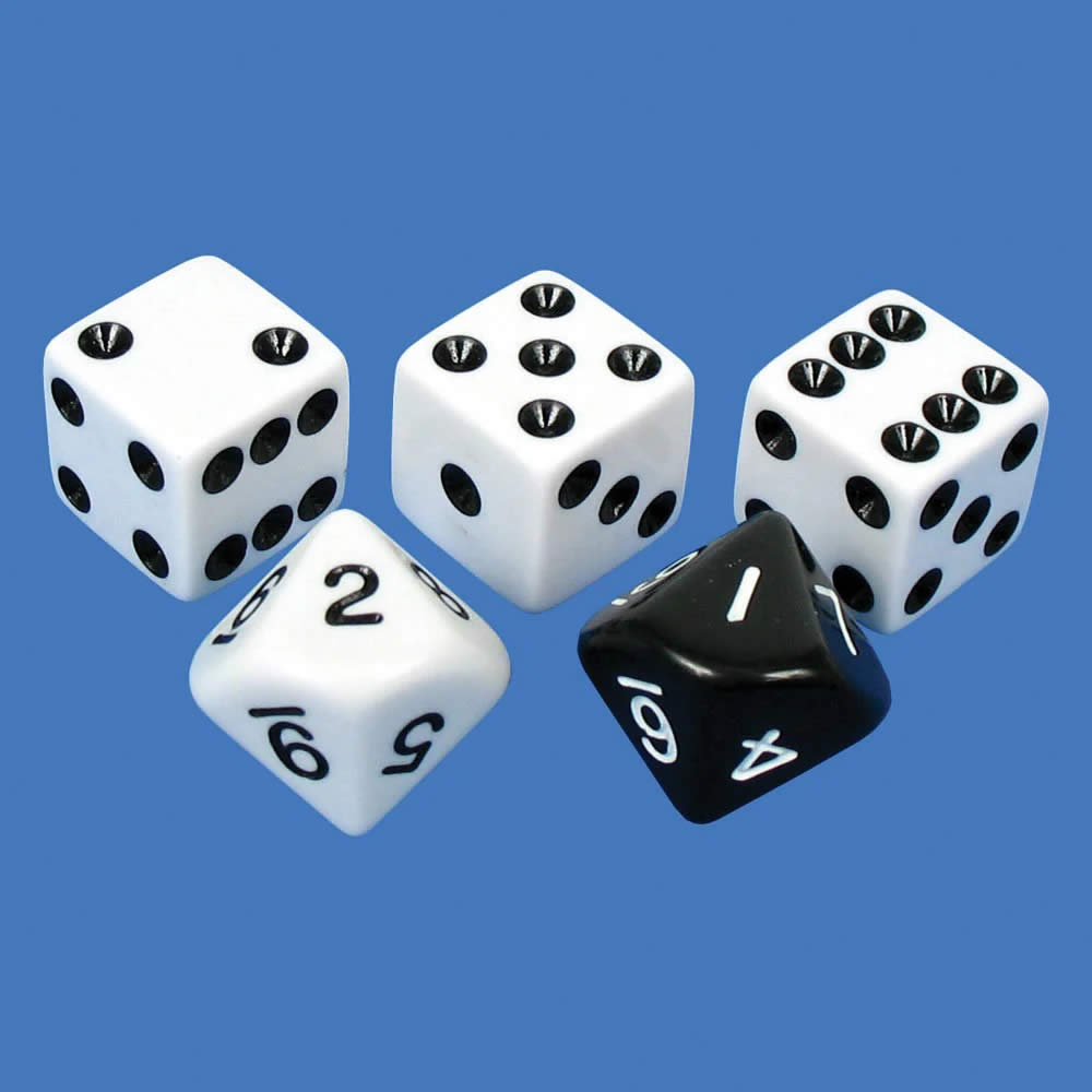 KOP01495 Black Jack Dice Game 16mm (5/8in)