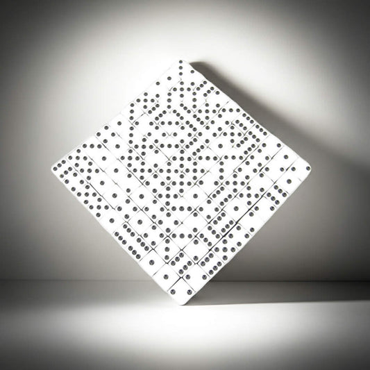 KOP01822 White Opaque Dice with Black Pips D6 12mm (1/2in) Bulk Pack of 200 Dice